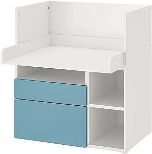 Masa de infasat IKEA Smastad 2 sertare 90x79x100 Alb/Albastru