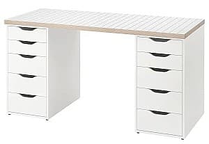 Офисный стол IKEA Lagkapten/Alex 10 ящиков 140x60 Белый/Антрацит