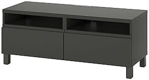 Tumba pentru televizor IKEA Besta/Vasterviken/Stubbarp glisiera sertar cu sistem apasare 120x42x48 Gri inchis