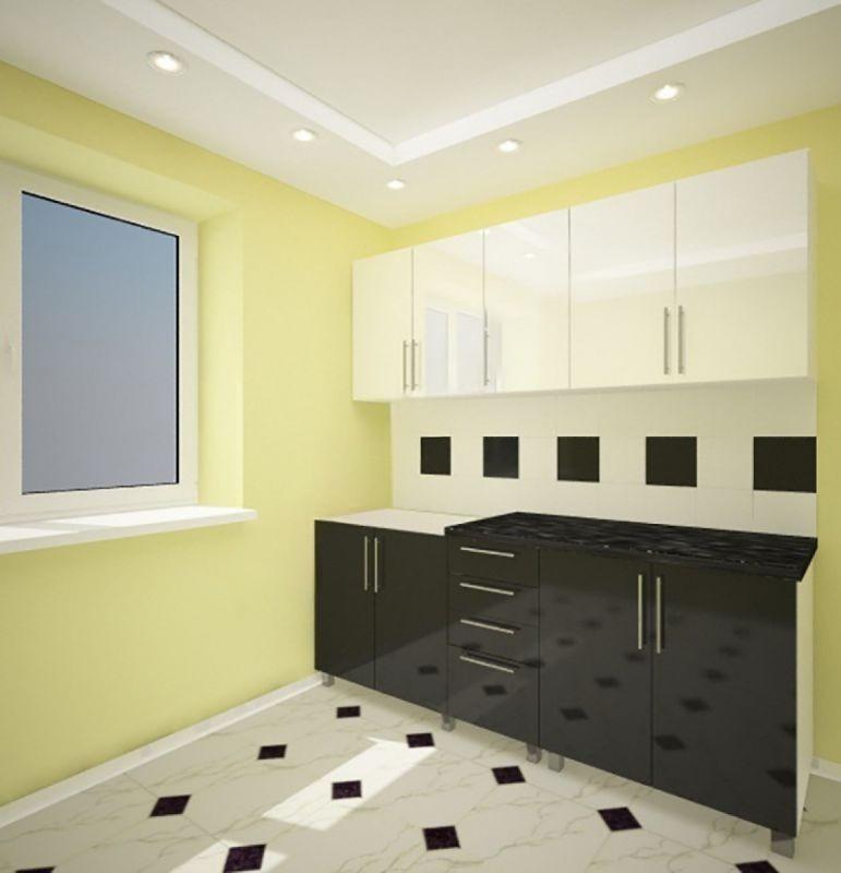 Кухонный гарнитур PS Лена 2.0м Black/White