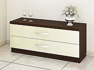 Comoda PS KX-120 (2 sert.) Mokka / Bianco-Bej