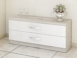 Comoda PS KX-120 (2 sert.) Stejar Cortona / Alb