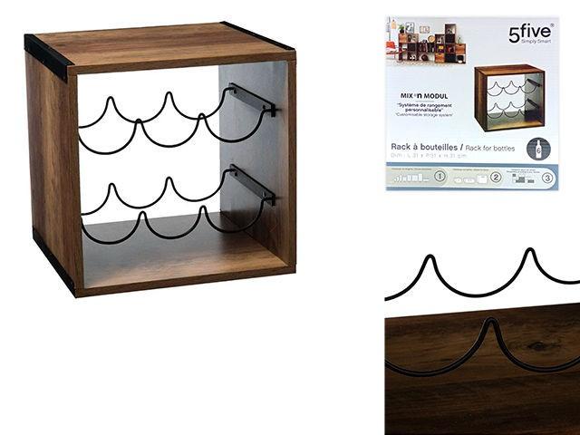 Raft pentru vin Five Cub suport pentru sticle