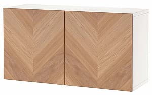 Комод IKEA Besta/Hedeviken полки/дверцы 120x42x64 Дубовый Шпон (подвесной)