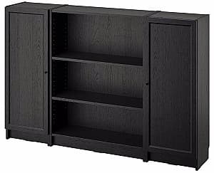 Comoda IKEA Billy/Oxberg cu usi 160x106 Negru Aspect Stejar