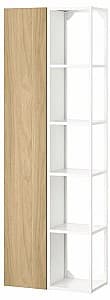 Шкаф в ванную IKEA Enhet 60x32x180 Белый/Под Дуб