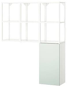 Dulap de baie IKEA Enhet cadru suspendat/1 usa 120x32x150 Alb/Gri-Verde Deschis