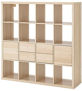 Стеллаж IKEA Kallax с 4 вставками 147x147  Под Беленый Дуб