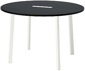 Masa de birou IKEA Mittzon 120x75 Furnir Frasin/Vopsit Negru/Alb