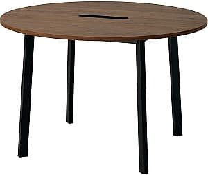 Офисный стол IKEA Mittzon 120x75 Ореховый шпон/Черный