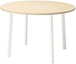Masa de birou IKEA Mittzon 120x75 Furnir Mesteacan/Alb