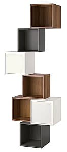 Полка на стену IKEA Eket 80x35x210 Под Орех/Белый/Темно-серый