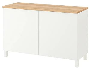 Comoda IKEA Besta cu usi 120x42x76 Alb/Lappviken/Stubbarp Alb