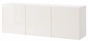 Comoda IKEA Besta/Selsviken 180x42x64 Alb/Lucios (suspendata)