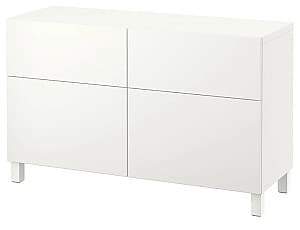 Комод IKEA Besta/Lappviken/Stubbarp дверцы/ящики/плавно-закрывающиеся направляющие 120x42x74 Белый