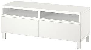 Tumba pentru televizor IKEA Besta/Vasterviken/Stubbarp sina sertar cu inchidere lina 120x42x48 Alb