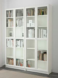 Dulap cu vitrina IKEA Billy/Oxberg sticla 160x30x202 (Alb)