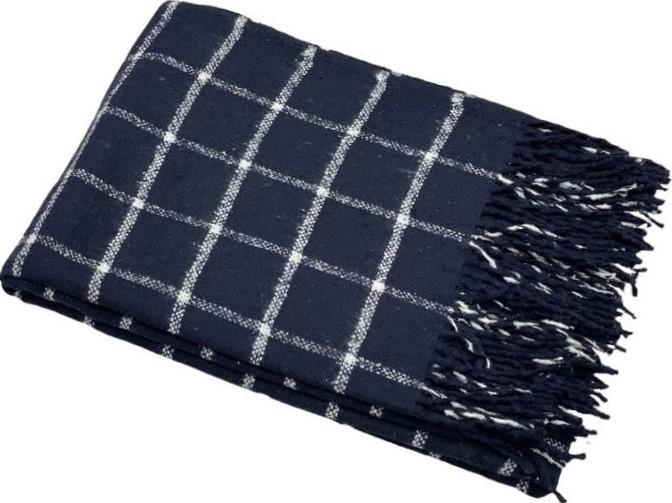 Pled Vladi Palermo 140x200 (Lână 20%, Poliester 40%, Acril 40%) Albastru