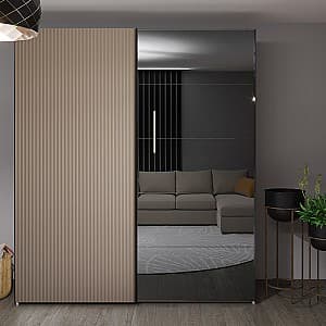 Dulap-cupe Bayro Napoli 230x230x58 cm Top Line Piatra Gri (604808)