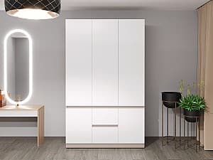Dulap Bayro Harmony 130x220x55 cm Piatra Gri cu sertare (608038)