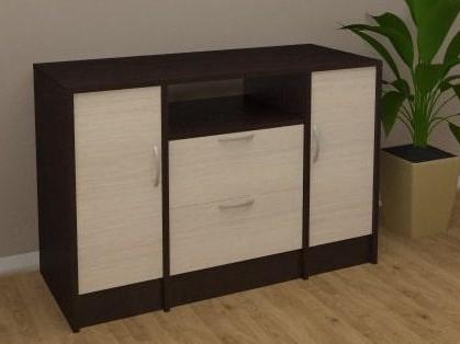 Tumba pentru televizor PS TTV-100 (2 sert.) Wenghe / Chamonix Deschis