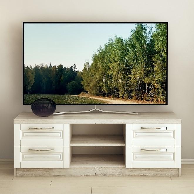 Tumba pentru televizor PS TVF-150 (1.5 m) Cortona / Alb