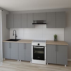 Set mobila bucatarie Smartex K1 280 cm Grafit