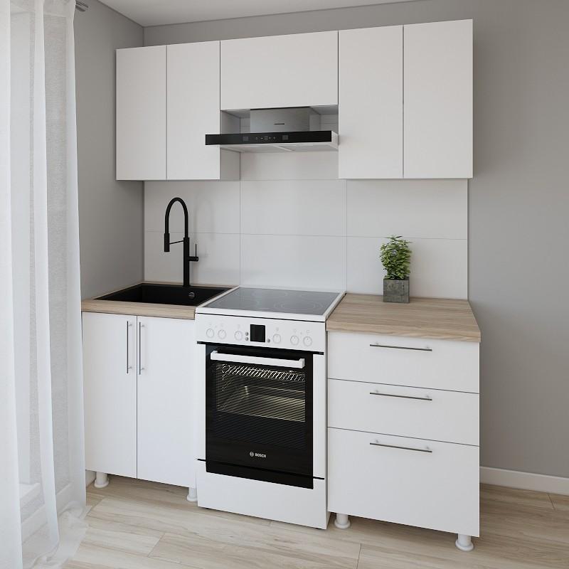 Set mobila bucatarie Smartex K2 180 cm Alb