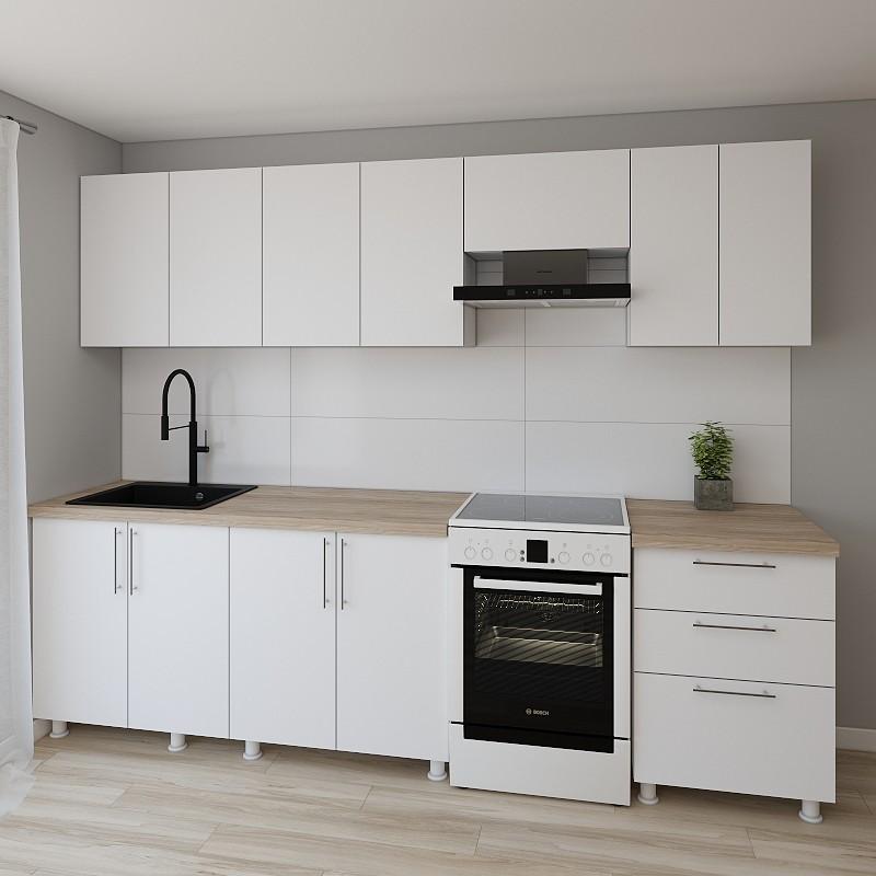 Set mobila bucatarie Smartex K2 280 cm Alb