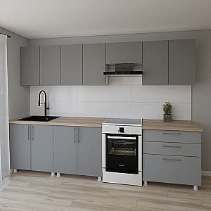 Кухонный гарнитур Smartex K2 300 см Графит