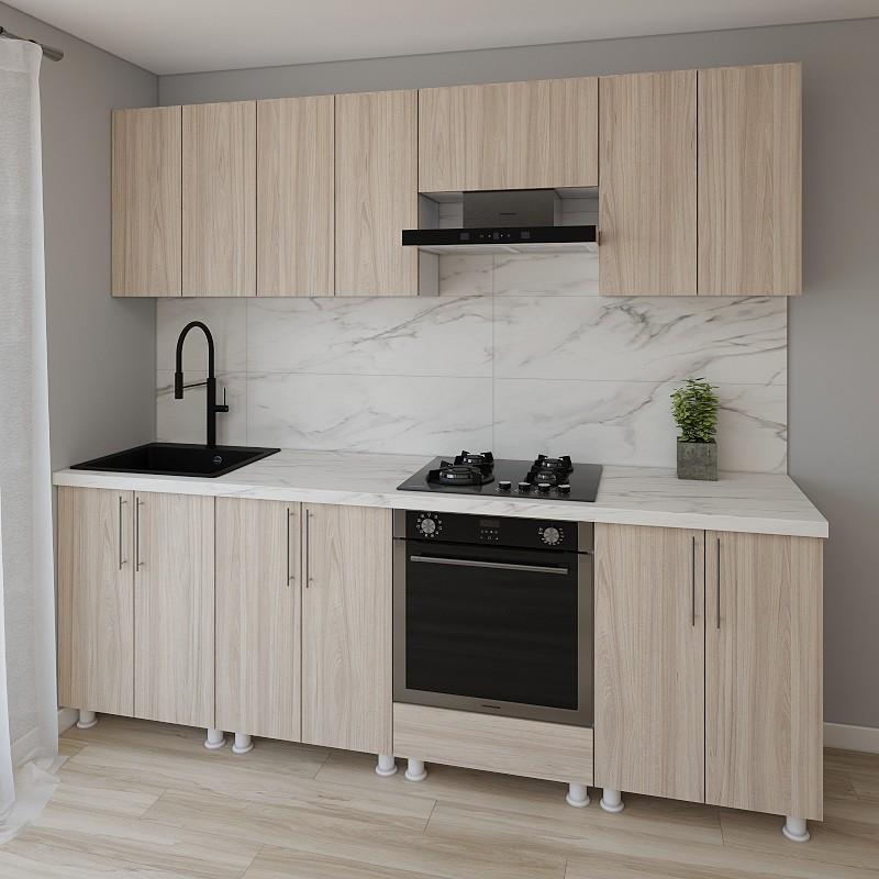 Set mobila bucatarie Smartex K3 240 cm Stejar Deschis