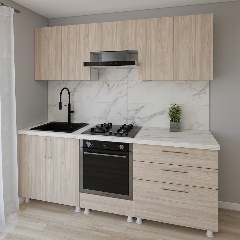 Set mobila bucatarie Smartex K4 220 cm Stejar Deschis