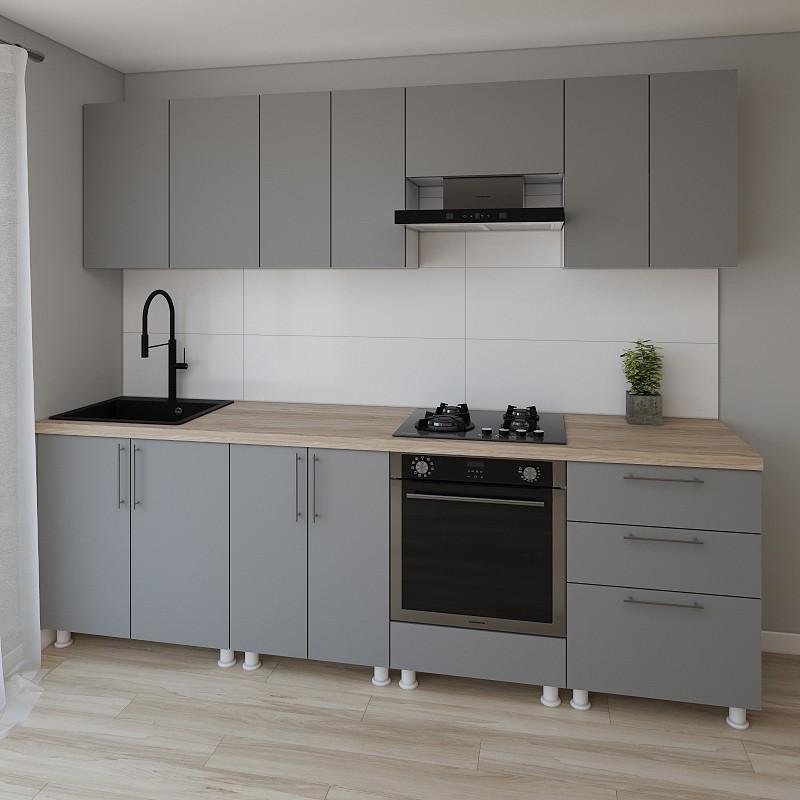 Set mobila bucatarie Smartex K4 260 cm Grafit
