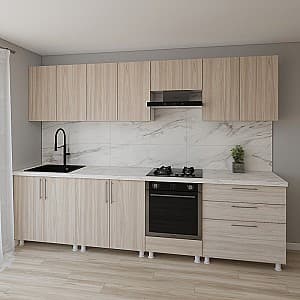 Set mobila bucatarie Smartex K4 300 cm Stejar Deschis