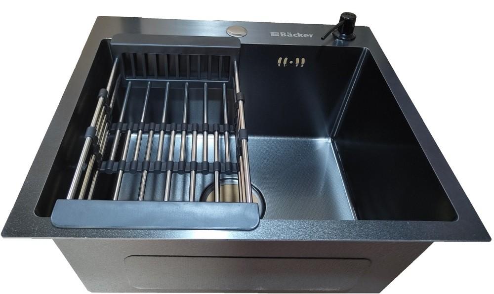 Chiuveta de bucatarie Backer Grid 600-45033 Nano Black