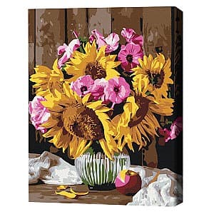Tablou pe numere BrushMe Buchet de tara (fara cutie) 30x40 cm