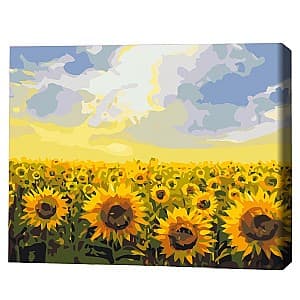 Tablou pe numere BrushMe Camp de floarea-soarelui (fara cutie)