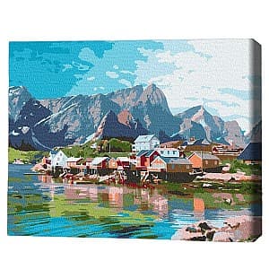 Tablou pe numere BrushMe Orasul in Muntii de Cristal (fara cutie)