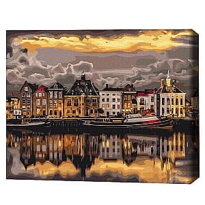 Tablou pe numere BrushMe Seara in Stockholm (fara cutie) 30x40 cm