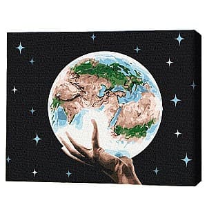 Tablou pe numere BrushMe Planeta in mainele omului (fara cutie) RBS26729FC