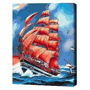 Tablou pe numere BrushMe Panze purpurii (fara cutie) 30x40 cm