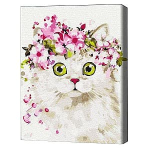 Tablou pe numere BrushMe Pisicuta surprinsa (fara cutie) 30x40 cm