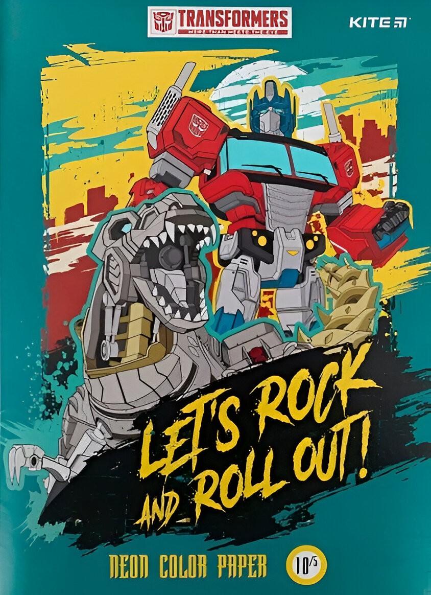 Цветная бумага Kite Transformers NEON TF21-252