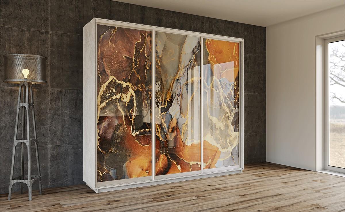 Шкаф-купе Confort-NV 260x45 см (3 фотопечать) Индустриал