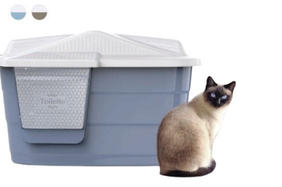 Закрытый туалет для кошек Georplast Туалет/Домик пластиковый Villa 57.5 × 38.5 x 37см