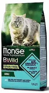 Hrana uscata pentru pisici Monge DRY CAT BWILD GF Cod fish/Lentils/Potat