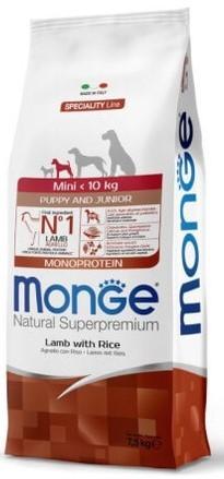 Hrana uscata pentru caini Monge DRY DOG MINI PUPPY LAMB/RICE 2.5 kg