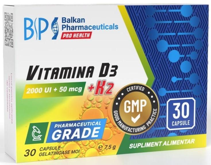 Vitamine Balkan Pharmaceuticals VITAMIN D3 + K2 30capsule