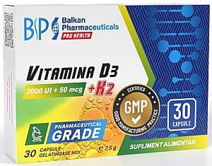 Витамины Balkan Pharmaceuticals VITAMIN D3 + K2 30капсулы
