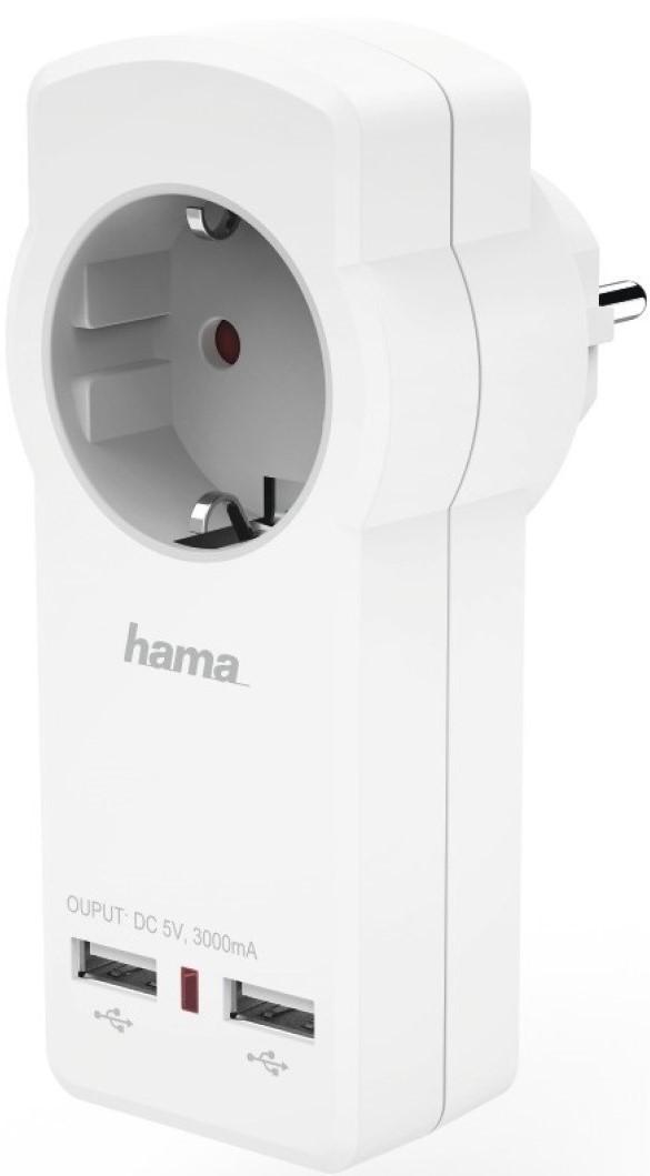 Priza inteligenta Hama USB Socket Adapter White (183273)